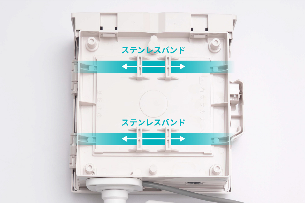 監視カメラ側のバンド固定位置